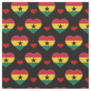 Ghananska Flagga Red Heart mode Fabric/Ghana Tyg