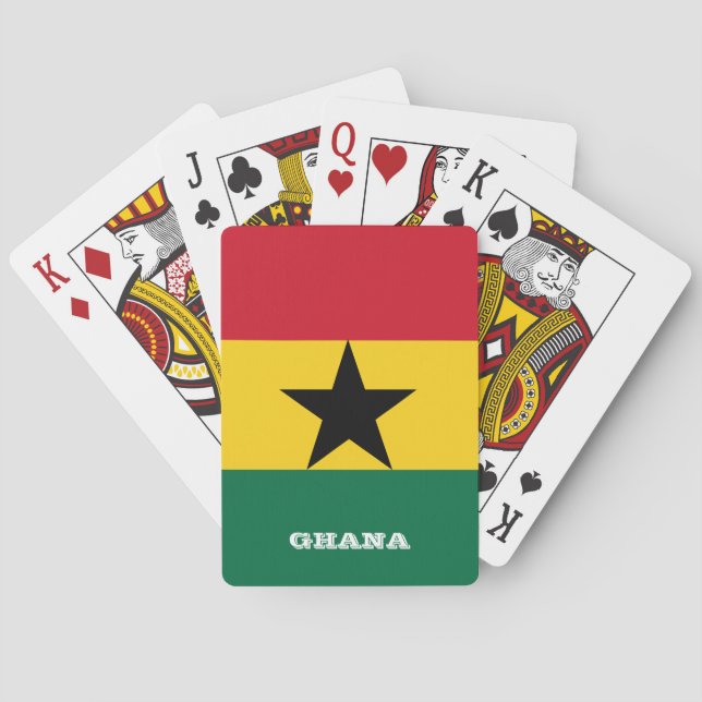 Ghananska Flagga, spelkort för Ghana (Baksidan)