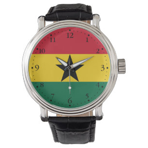 Ghanas flagga armbandsur