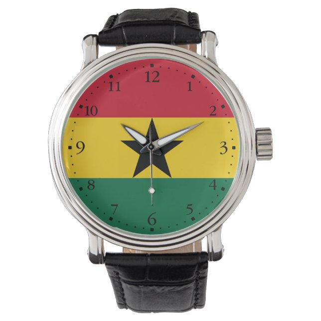 Ghanas flagga armbandsur (Framsida)