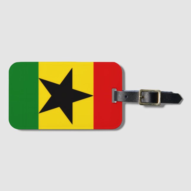 Ghanas flagga bagagebricka (Framsida horisontal)