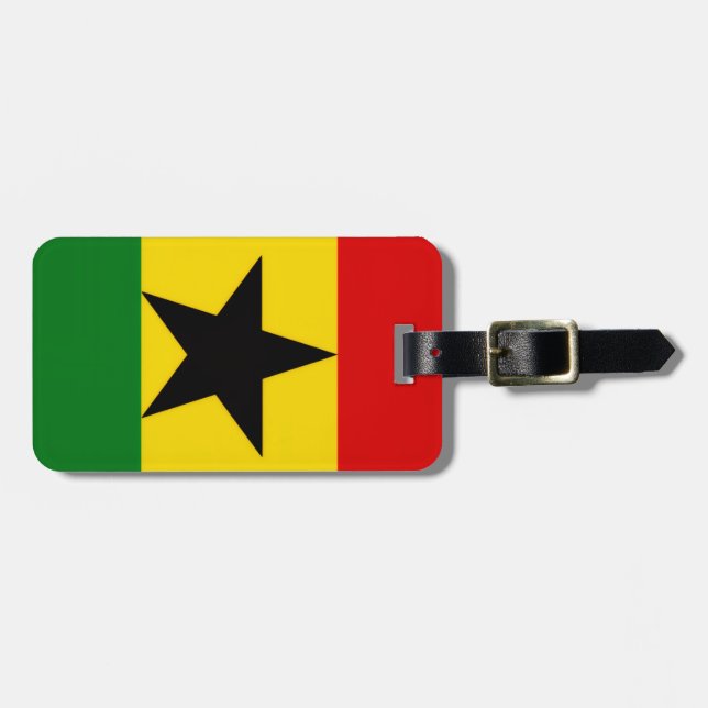 Ghanas flagga bagagebricka (Horisontell Framsida)