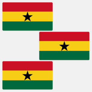 Ghanas flagga klistermärke