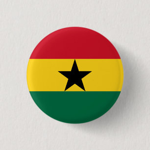 Ghanas flagga knapp