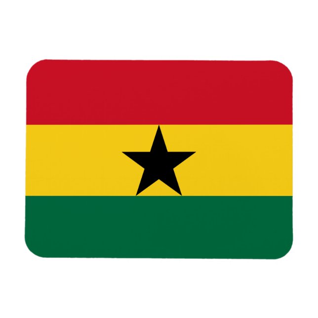 Ghanas flagga magnet (Horisontell)