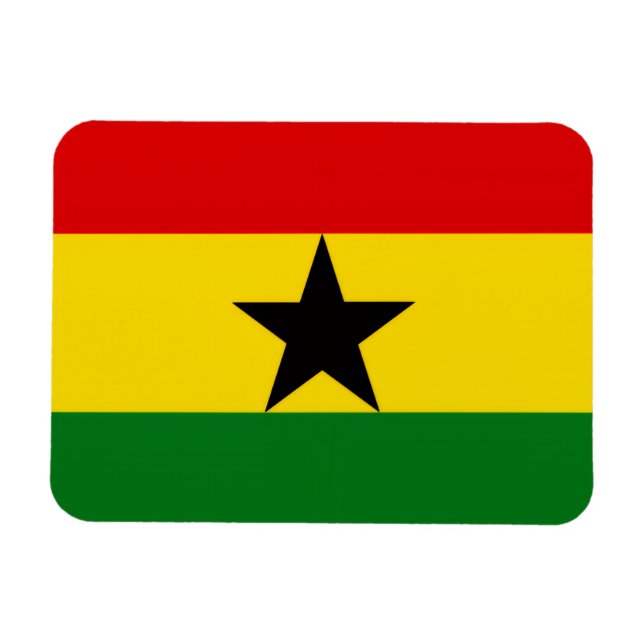 Ghanas flagga magnet (Horisontell)