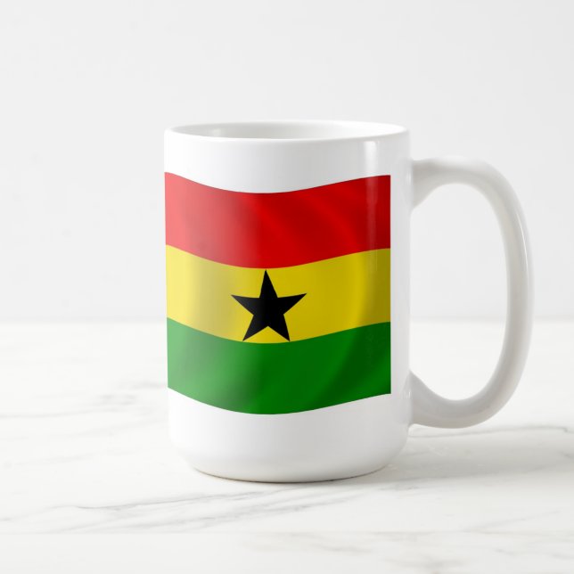 Ghanas flagga mugg (Höger)