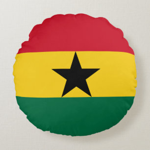 Ghanas flagga rund kudde