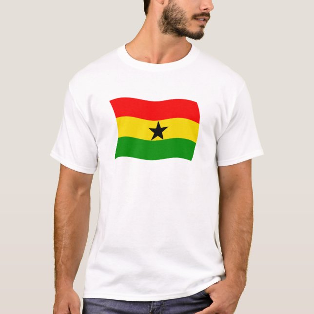 Ghanas flagga skjorta t shirt (Framsida)