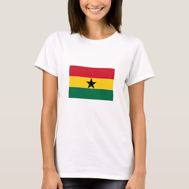 Ghanas flagga t shirt (Framsida)