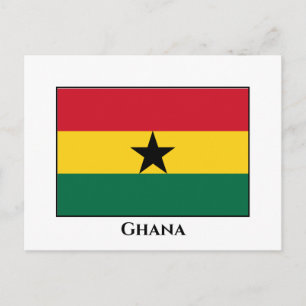 Ghanas flagga vykort