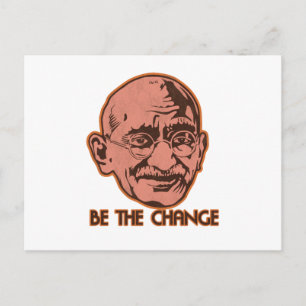 Ghandi är förändringen vykort