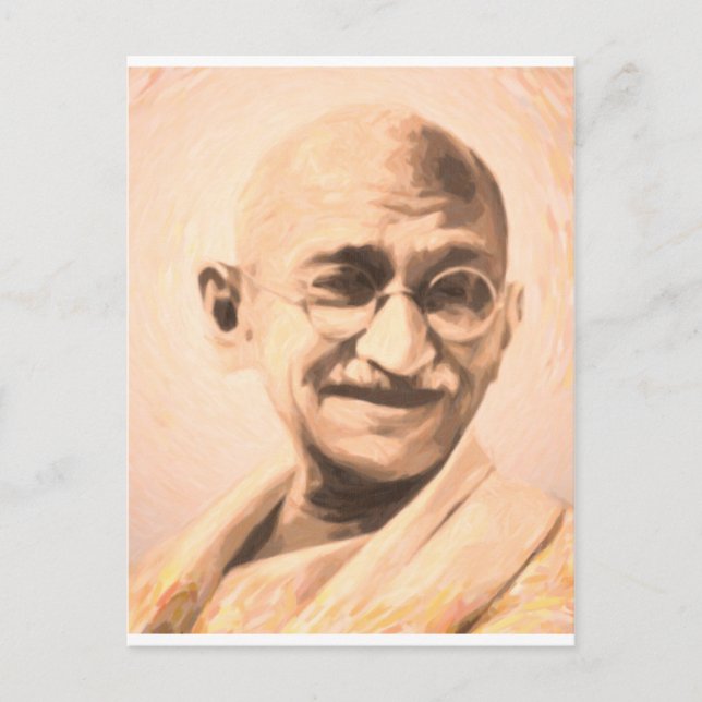 Ghandi Motivation Vykort (Framsida)
