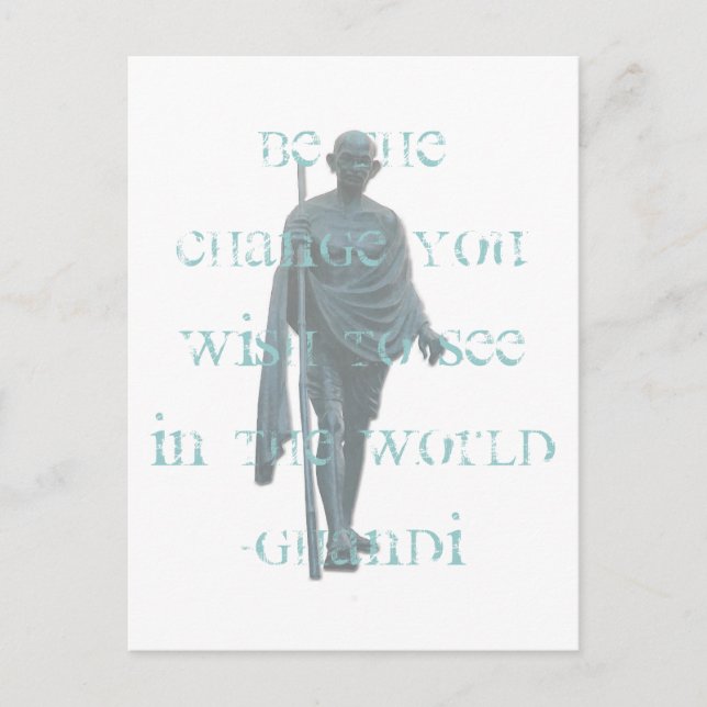 ghandi vykort (Framsida)