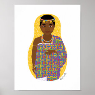 Ghanesisk Matryoshka-affisch Poster
