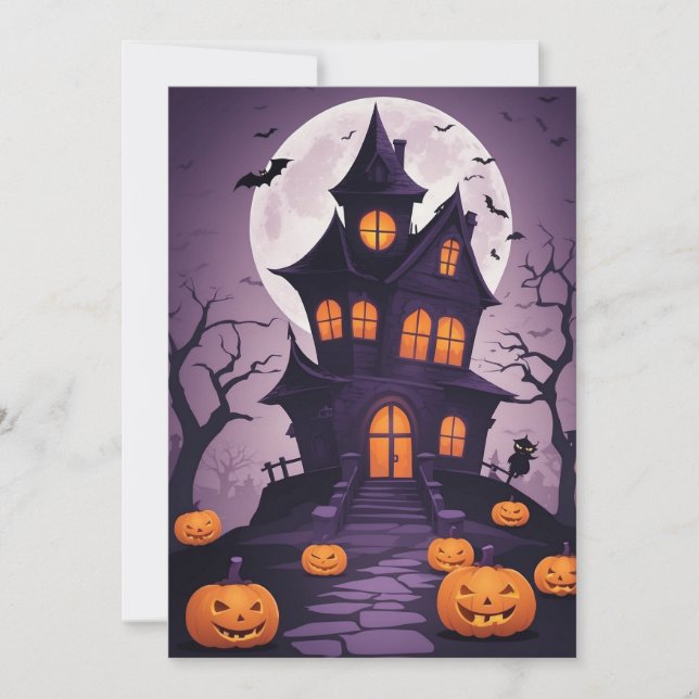 Ghastly Manor – Halloween presentkort Julkort (Framsida)