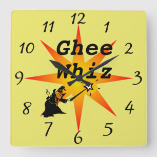 Ghee Whiz Wall Clock Fyrkantig Klocka