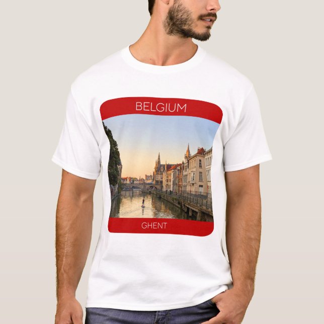 Ghent, Belgium Travel T-Shirt (Framsida)