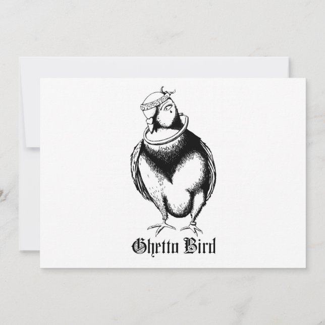 Ghetto Bird Inbjudningar (Baksida)