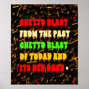 GHETTO BLAST AFRO AMERIKANSK STIL POSTER