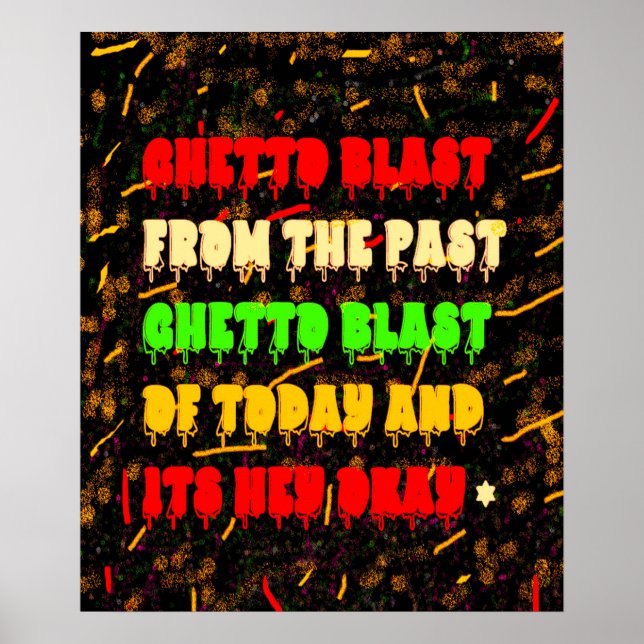 GHETTO BLAST AFRO AMERIKANSK STIL POSTER (Framsidan)