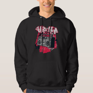 Ghetto Blaster 80:s 90:e Party Hip Hip Rap R&b Vin Hoodie