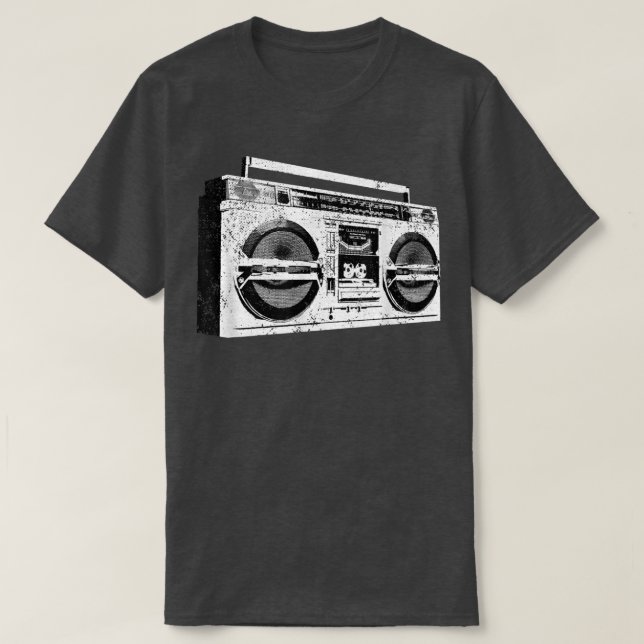 Ghetto Blaster Boombo Radio Hip hop Tape Deck Musi T Shirt (Design framsida)