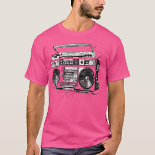 Ghetto Blaster Hip hop 80'S 90'S Street Gangster R T Shirt