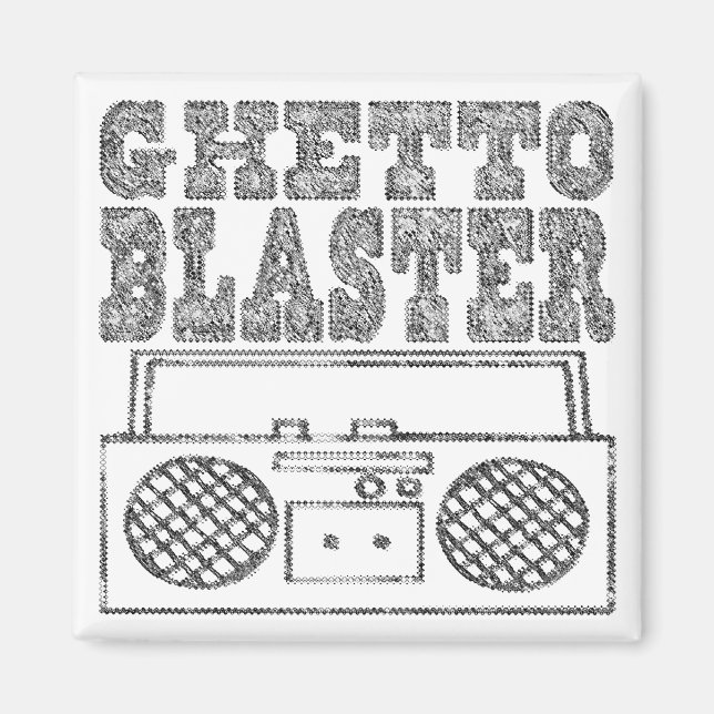 Ghetto Blaster-Magnet Magnet (Framsidan)