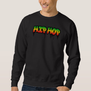 Ghetto Blaster Radio Hip hop Dance Melanin Rap Rad Lång Ärmad Tröja