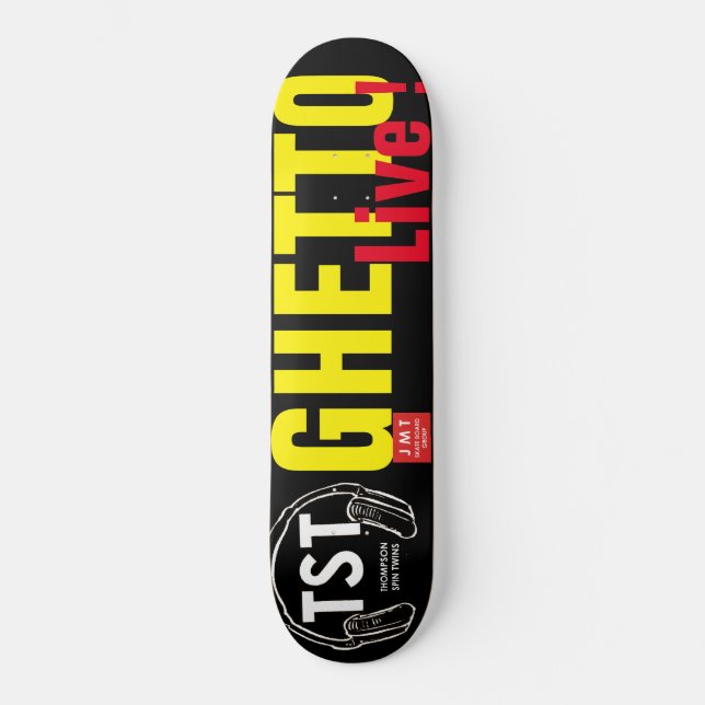 GHETTO LIVE SKATEBOARES / JMT MINI SKATEBOARD BRÄDA 18,5 CM (Framsida)