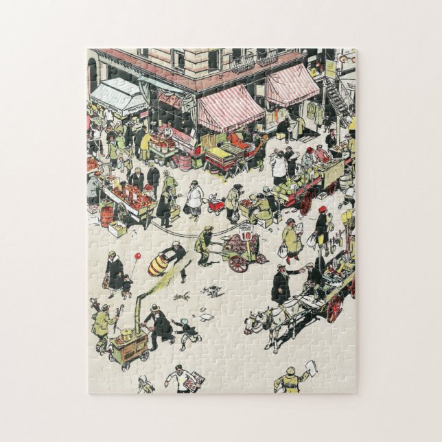 Ghetto, Nedre Öster Side Manhattan, 1920-talet Pussel (Vertikal)