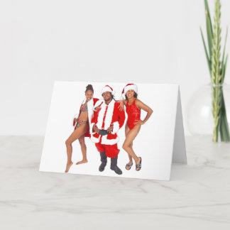 Ghetto Santa och hans Elves från Huvan Helgkort