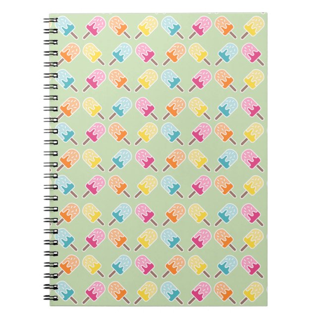 Ghiacciolo notebook - Colorful Popsicle Mönster Anteckningsbok (Framsidan)
