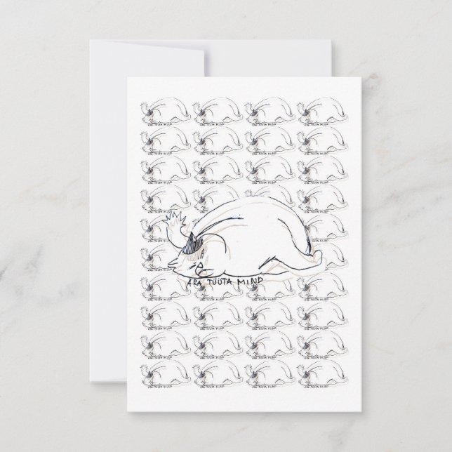 Ghibli formaterad "Annoy Me"-katt OSA Kort (Framsida)