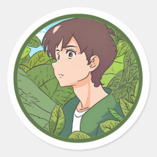 Ghibli Sticker: En naturvårdsdag i Loving Runt Klistermärke