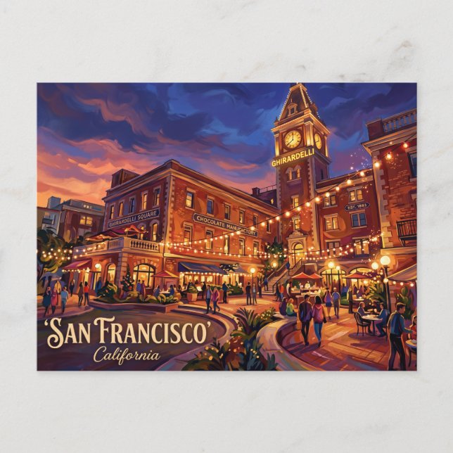Ghirardelli Square USA Vykort (Framsida)