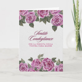 Ghirlanda di Anemoni Simpatia Sympathy Italiana Kort