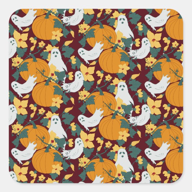 Ghoarly Garden Fyrkantigt Klistermärke (Framsida)