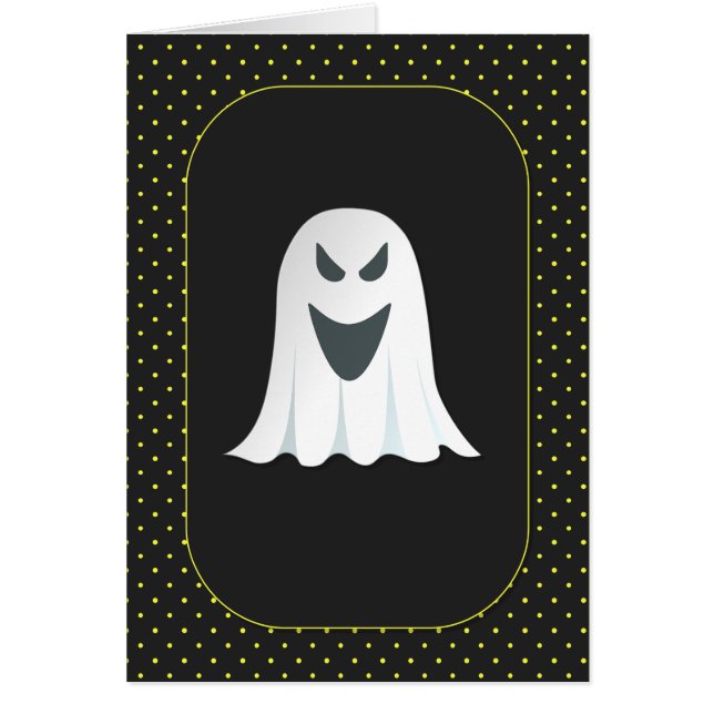 Ghoarly Halloween Ghost Hälsningskort (Framsidan)