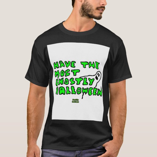 Ghoarly Halloween Manar Black Basic T Shirt (Framsida)