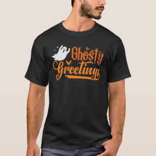 Ghoarly Hälsning Halloween Ghost Costume T-Shirt