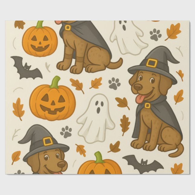Ghoarly Puppy Halloween Presentpapper (Platt)