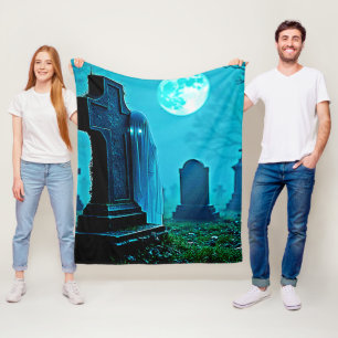 Ghodyst Figur i en Graveyard-design Fleecefilt