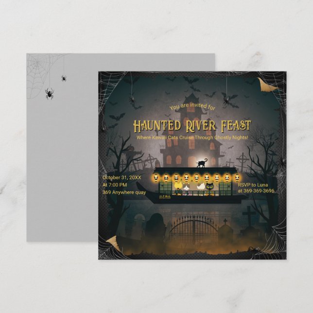 Ghodyst Graveyard Cruise-inbjudan Inbjudningar (Fram/baksida)