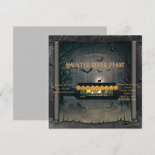 Ghodyst Graveyard Cruise-inbjudan Inbjudningar (Fram/baksida)