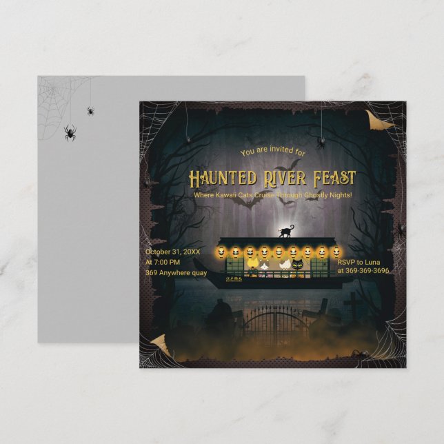 Ghodyst Graveyard Cruise-inbjudan Inbjudningar (Fram/baksida)