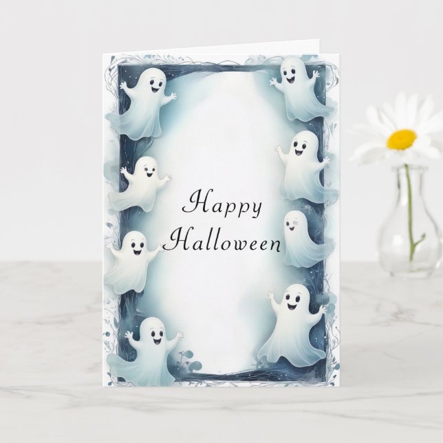 Ghodyst Ram Design Halloween Spirits Gräns Kort (Liten växt)