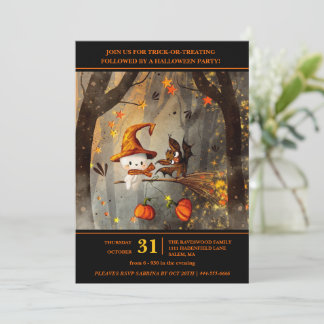 Ghodyst Roligt Halloween fest Inbjudningar