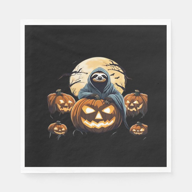 Ghodyst Sloths Midnight Haunt Classic T-Shirt Pappersservett (Framsidan)